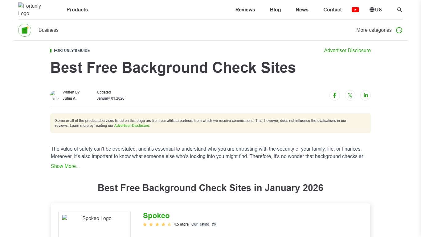 Best Free Background Check Sites in January 2026 Fortunly