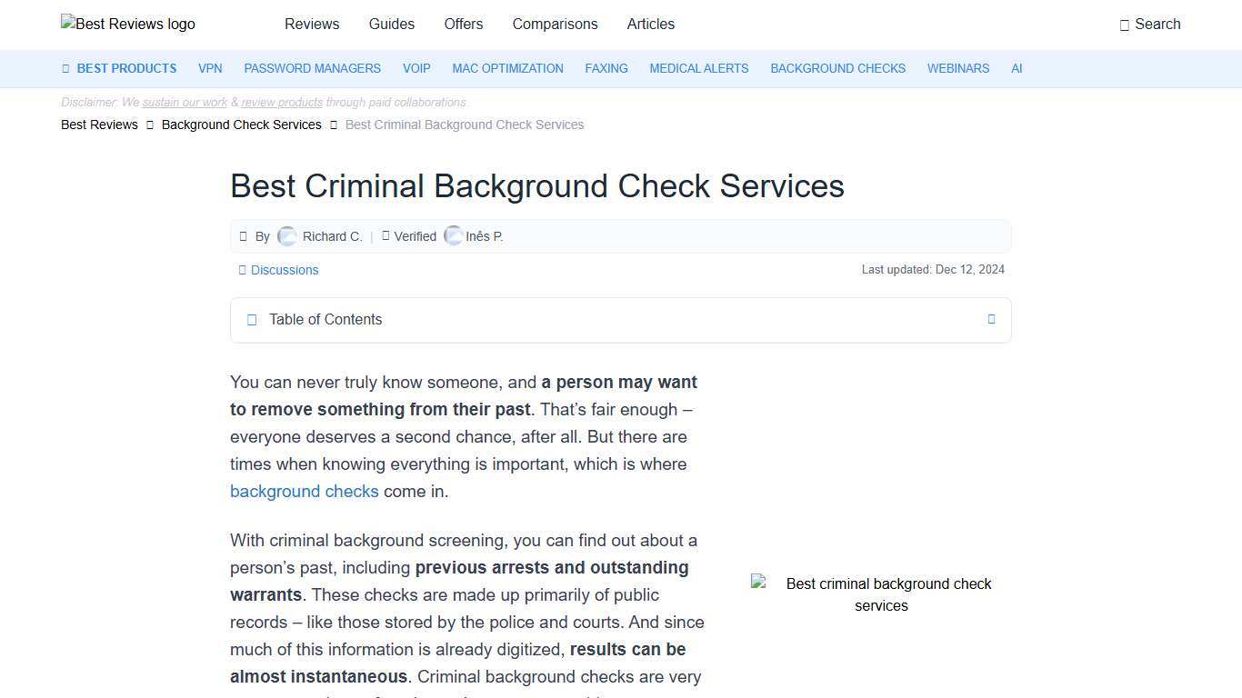 Best Criminal Background Check Services of 2026 – Best Reviews